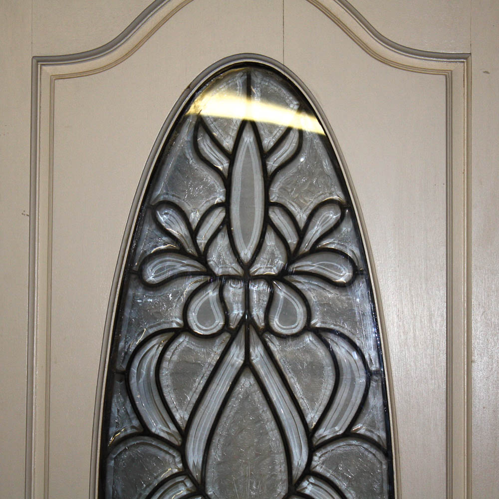 Front Door with Oval Leaded Glass Insert EBTH