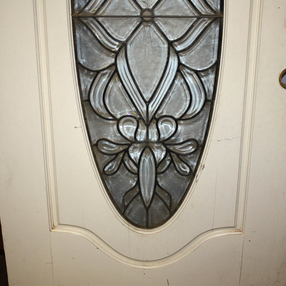 Front Door with Oval Leaded Glass Insert EBTH