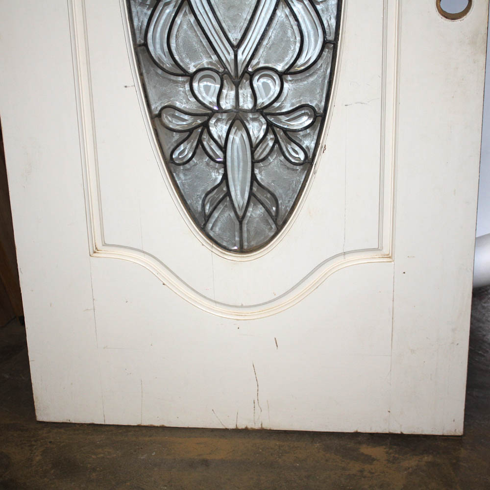 Front Door with Oval Leaded Glass Insert EBTH