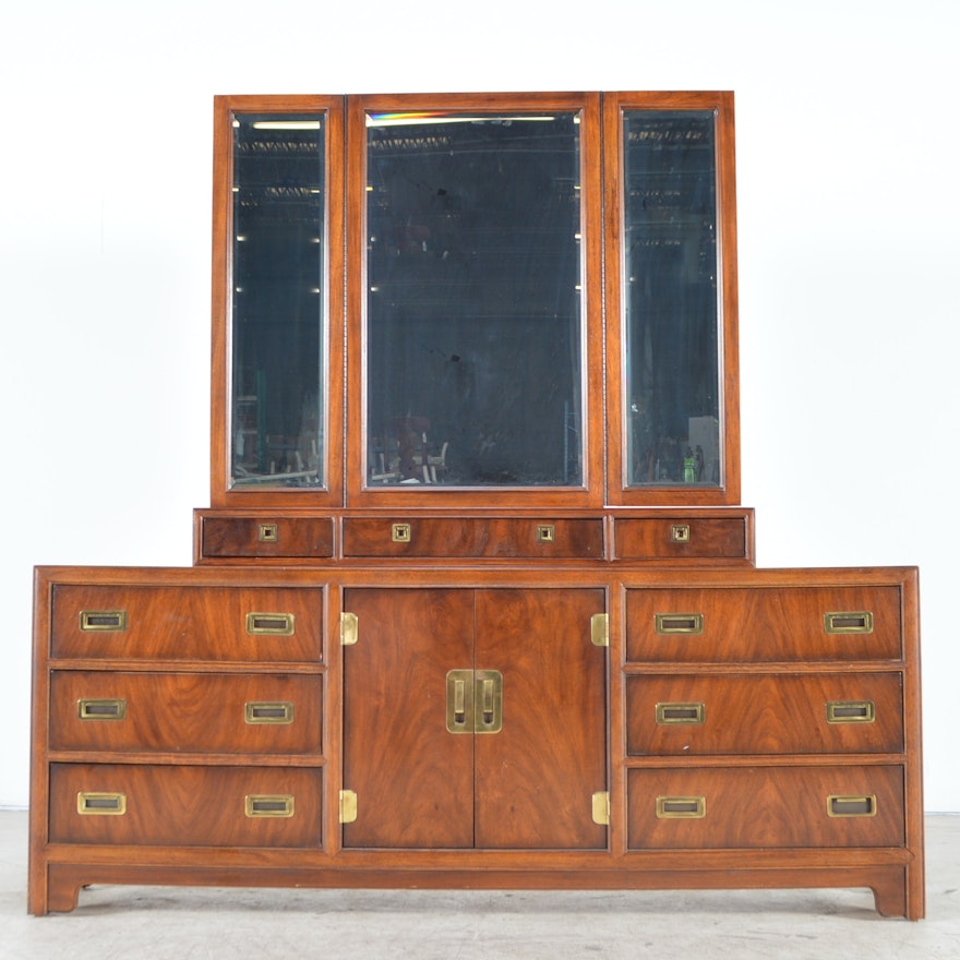 Drexel Heritage Dynasty Collection Dresser With Hinged Mirrors