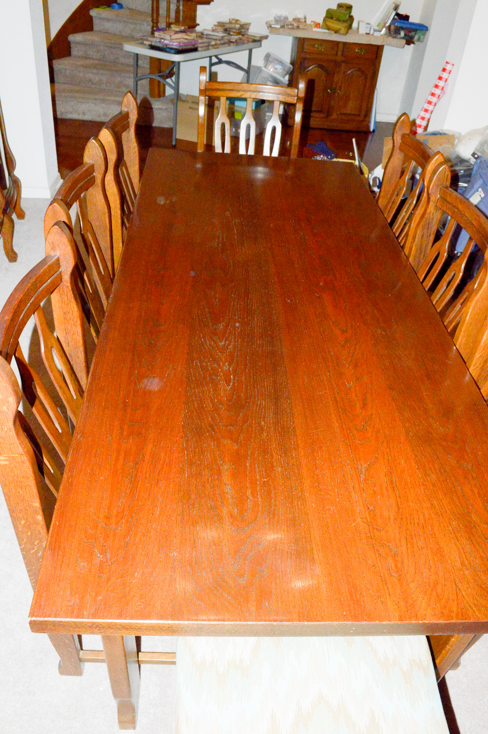 Walnut Dining Table and Chair Set EBTH