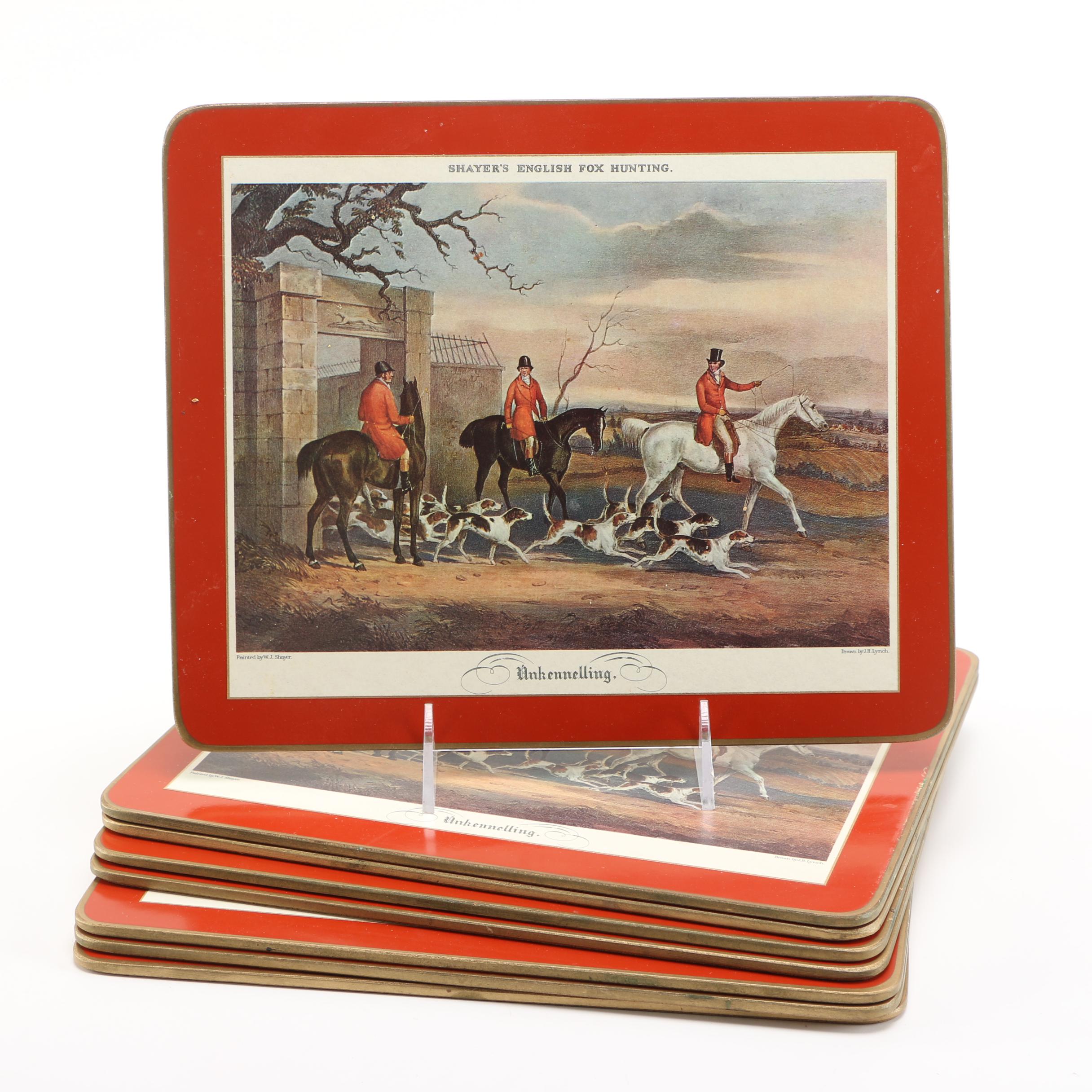Clover Leaf Table Mats Featuring Shayer S English Fox Hunting Ebth