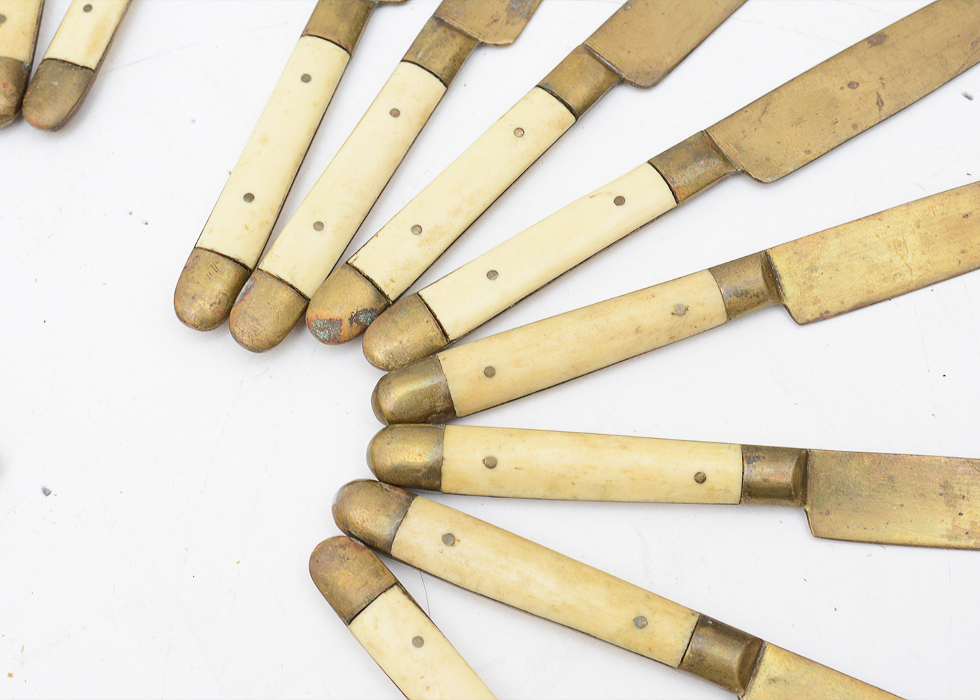 Vintage German Uchatiusbronce Fruit Knives with Bone Handles EBTH