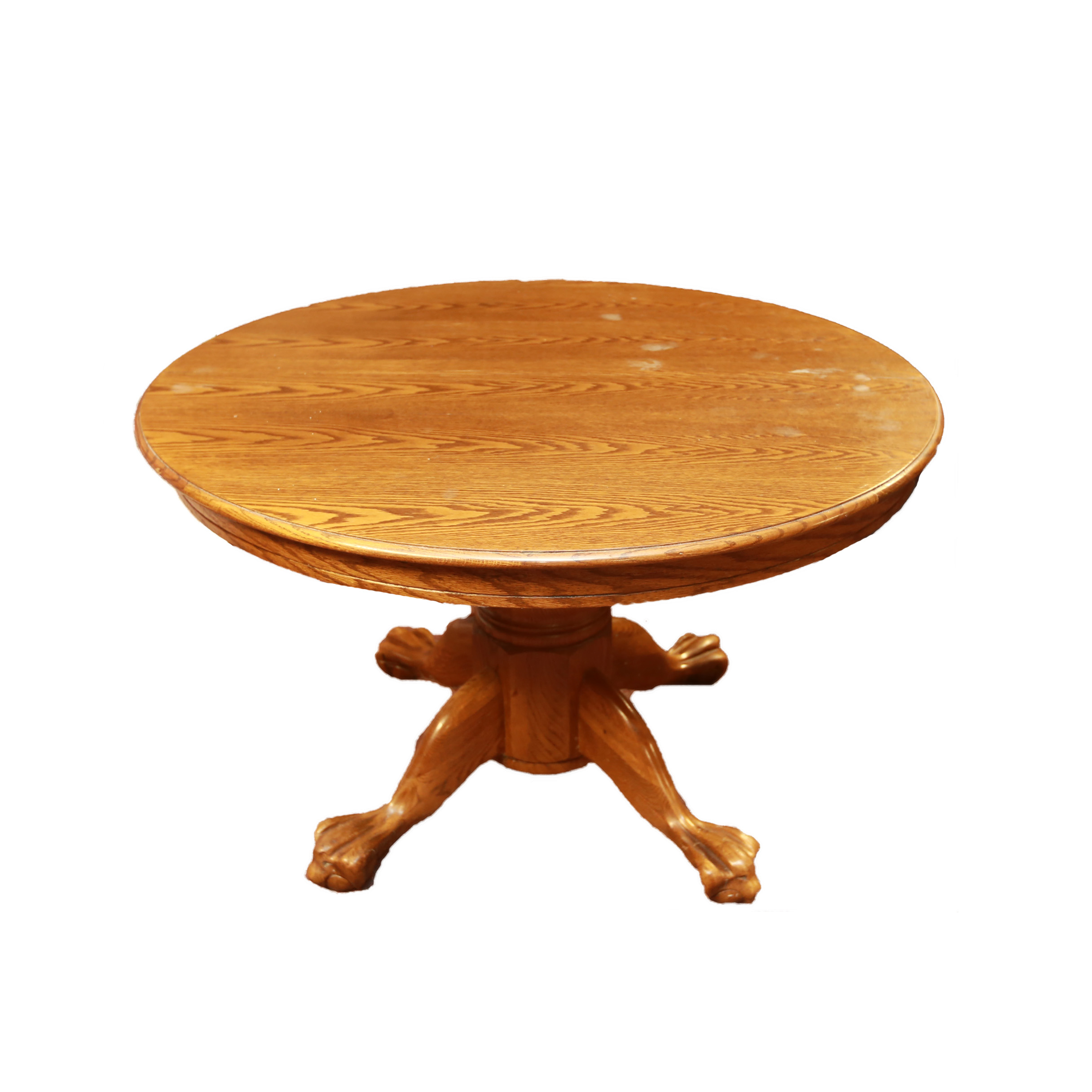 Contemporary Round Oak Dining Table EBTH