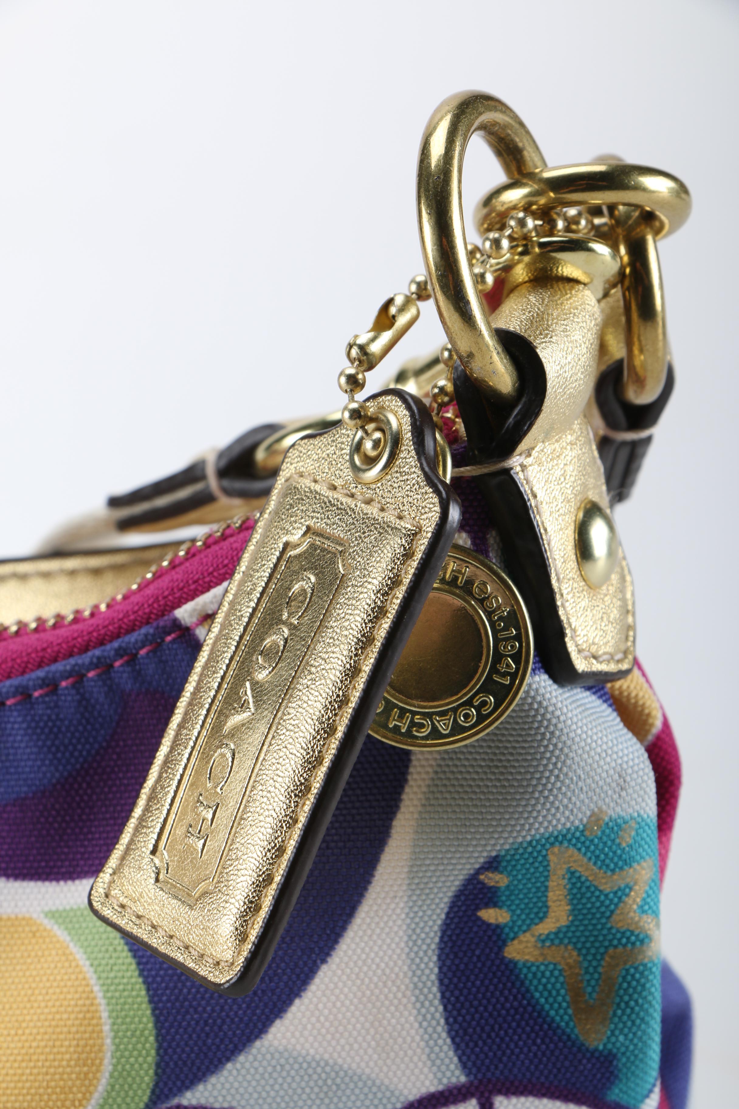 Coach Signature Poppy Graffiti Crossbody Baguette EBTH