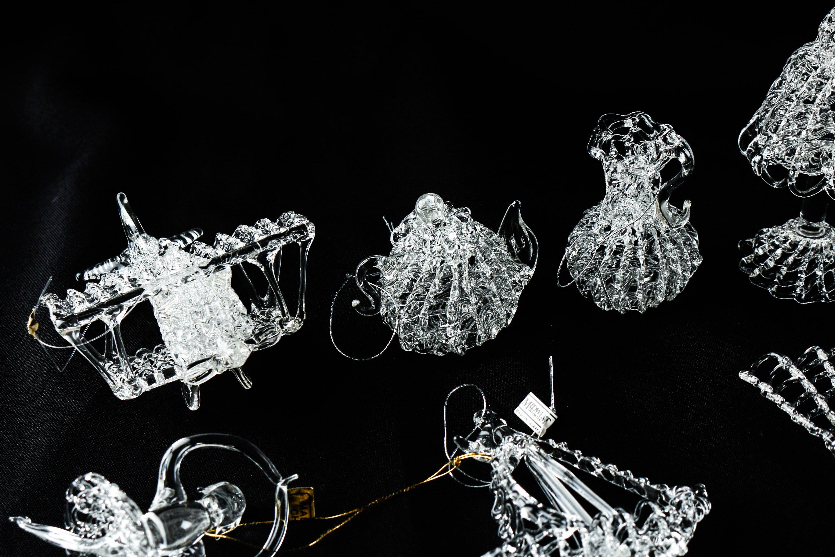 Spun Glass Christmas Tree Ornaments Including Silvestri EBTH