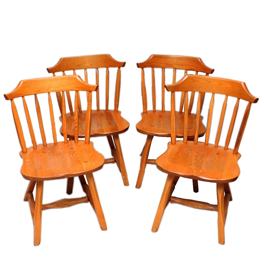 Solid Oak Hunt Country Furniture Captain S Chairs Ebth
