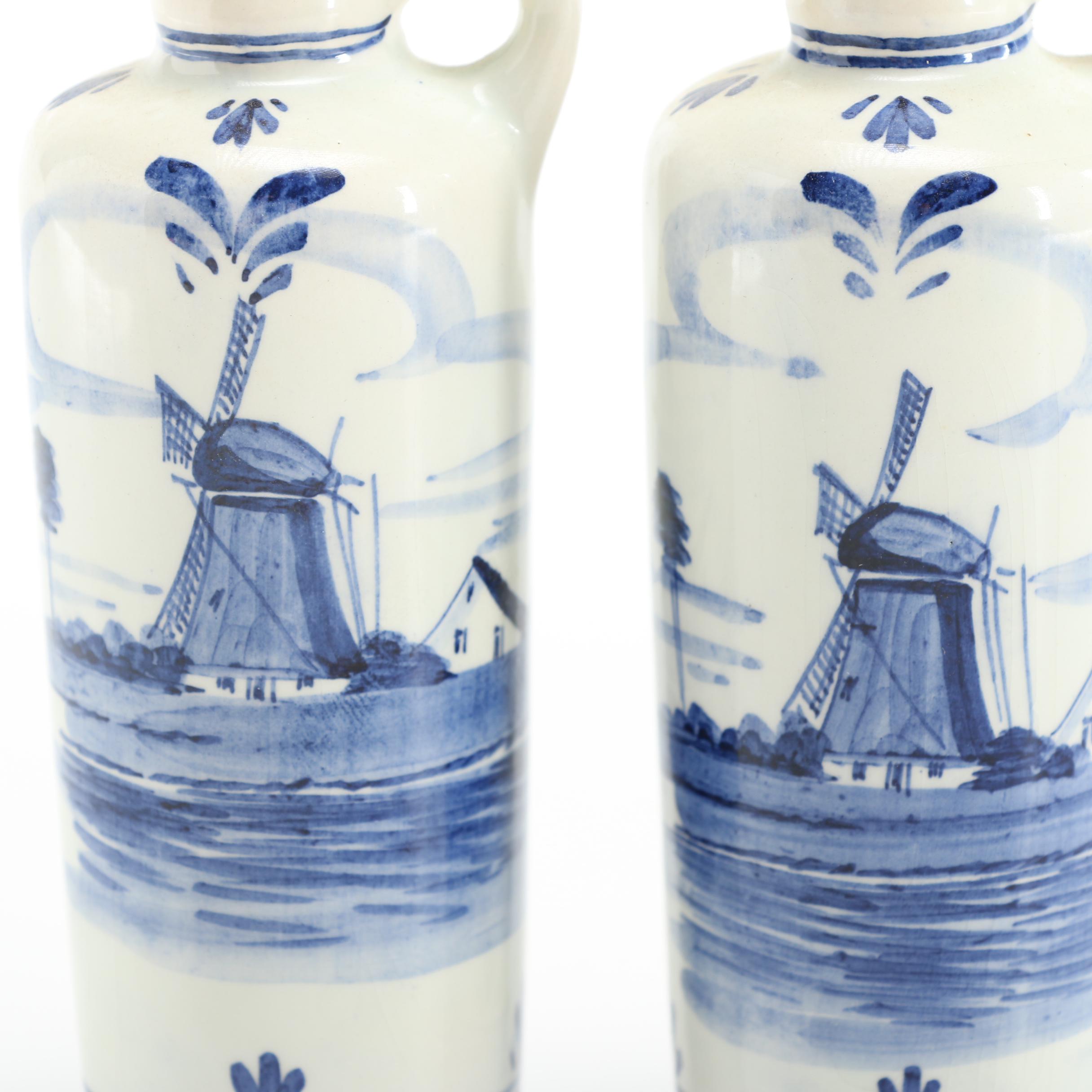 HandPainted Flow Blue Style Delft Cruet Set EBTH
