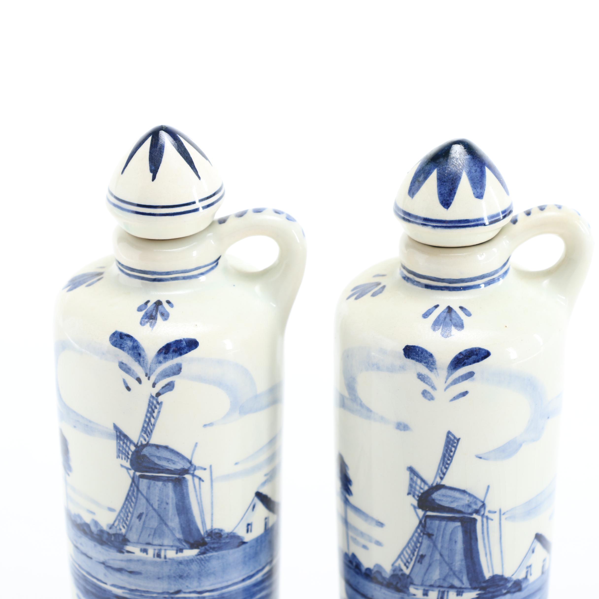 HandPainted Flow Blue Style Delft Cruet Set EBTH