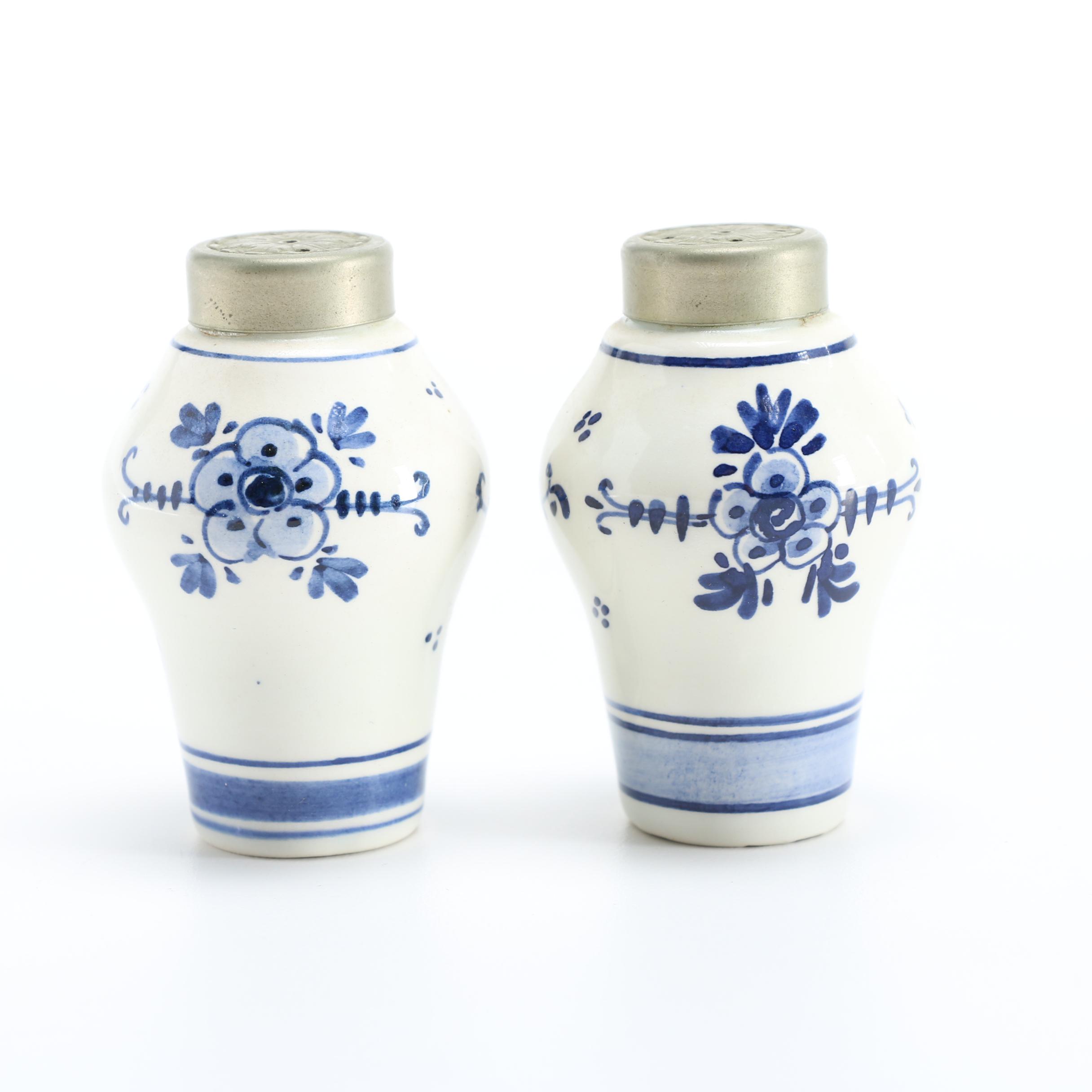 HandPainted Flow Blue Style Delft Cruet Set EBTH