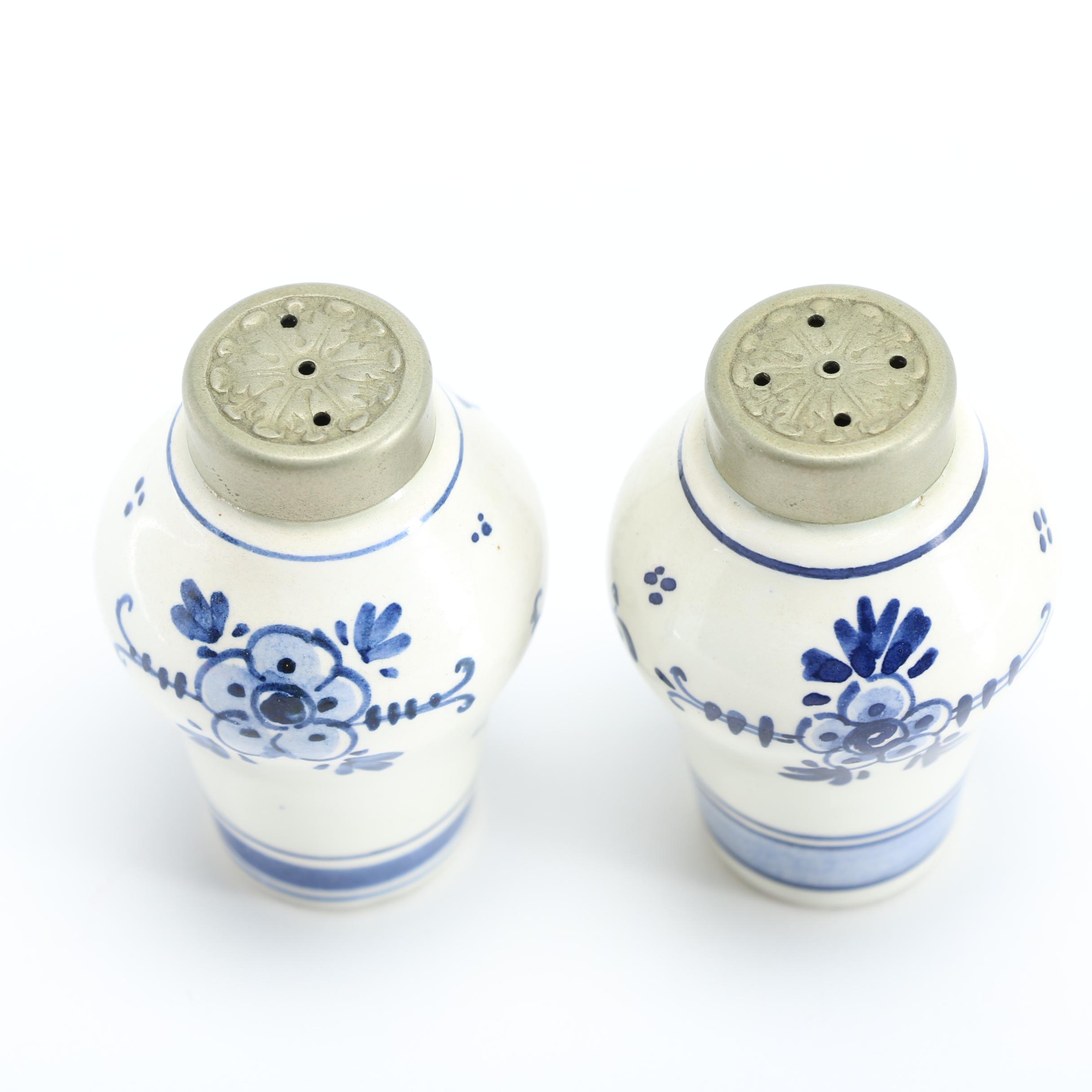 HandPainted Flow Blue Style Delft Cruet Set EBTH