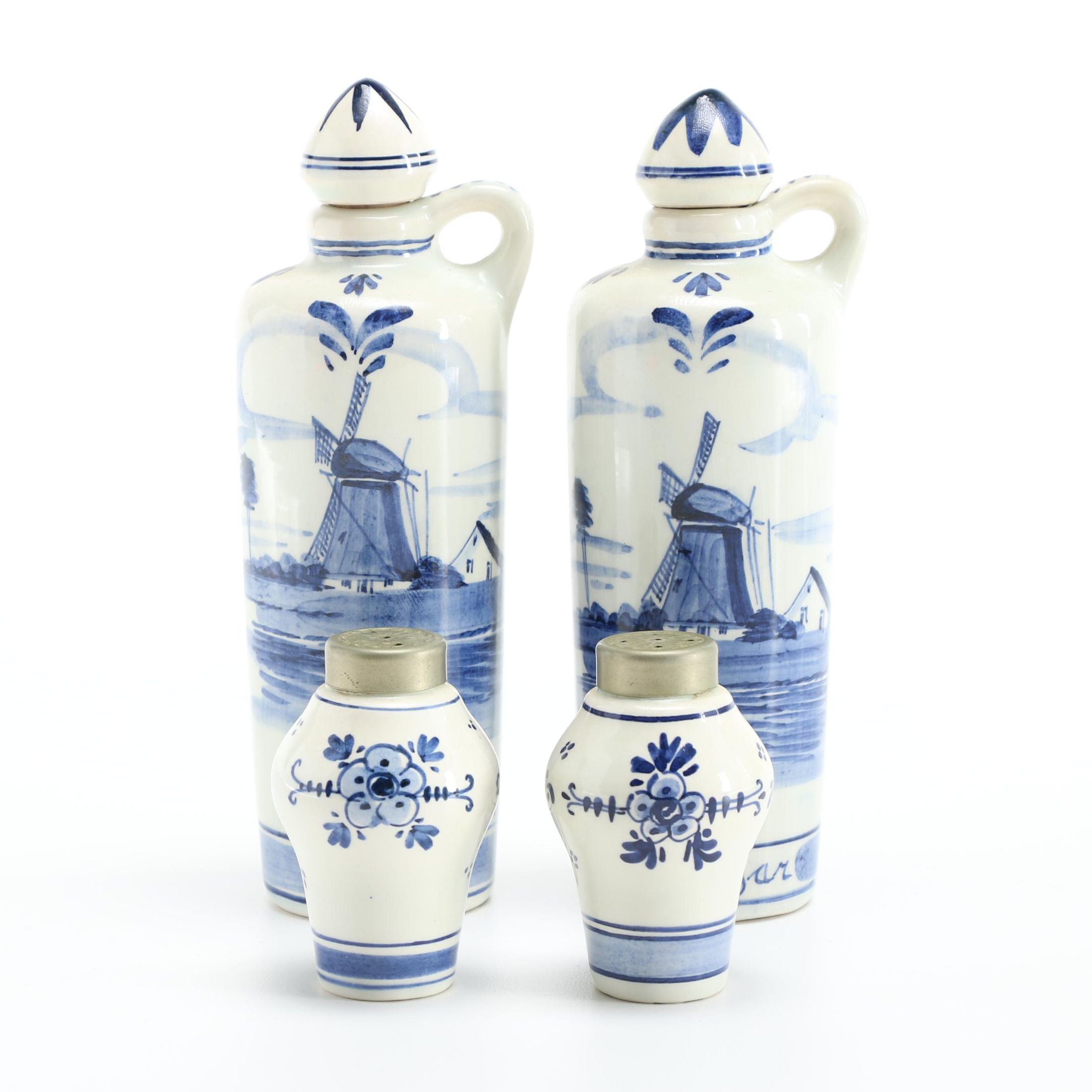 HandPainted Flow Blue Style Delft Cruet Set EBTH
