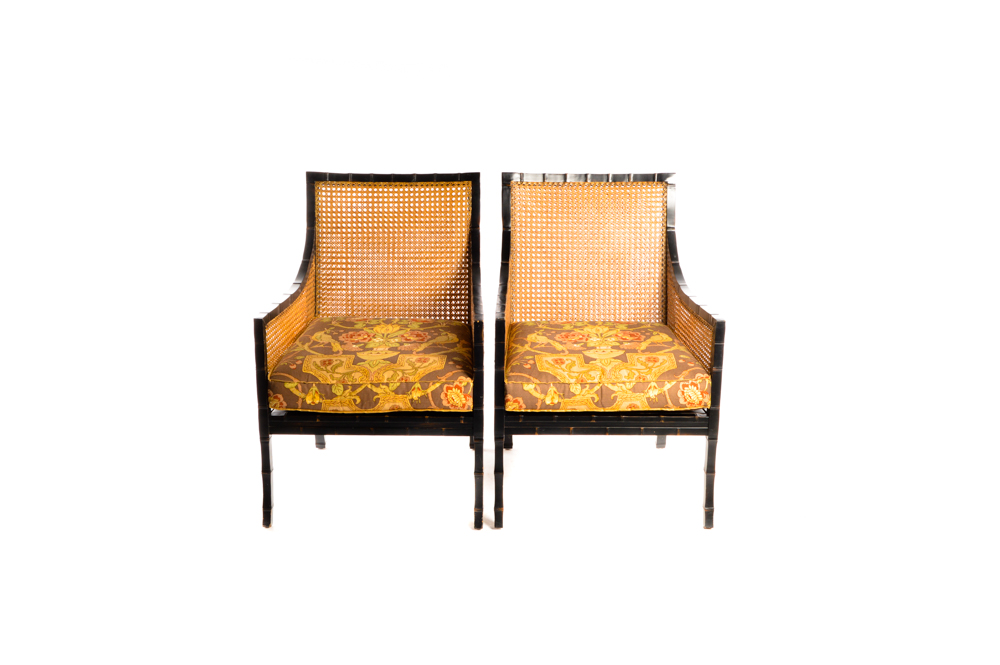 Pair of Cane Back Chairs EBTH