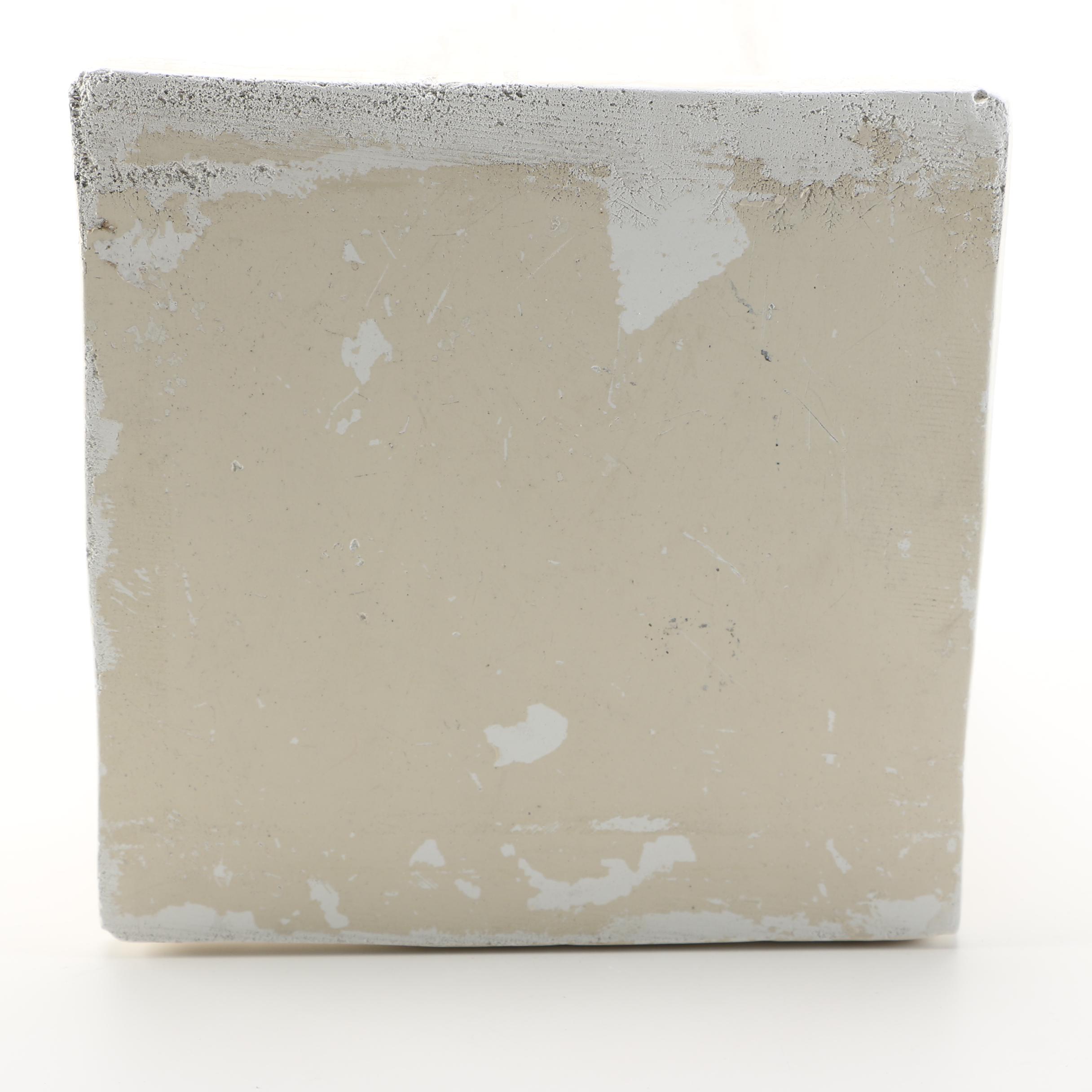 White Plaster Pedestal Side Table EBTH