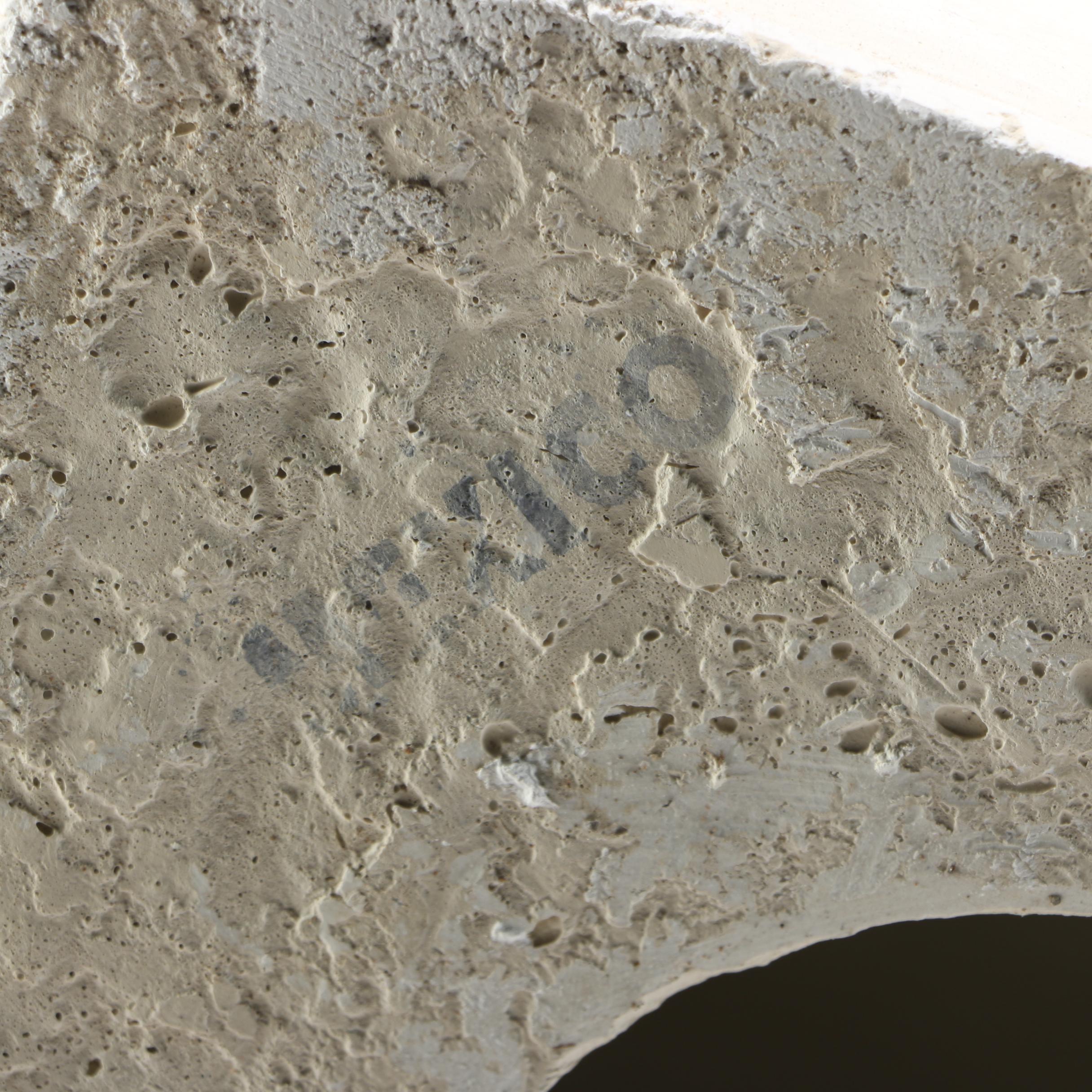 White Plaster Pedestal Side Table EBTH