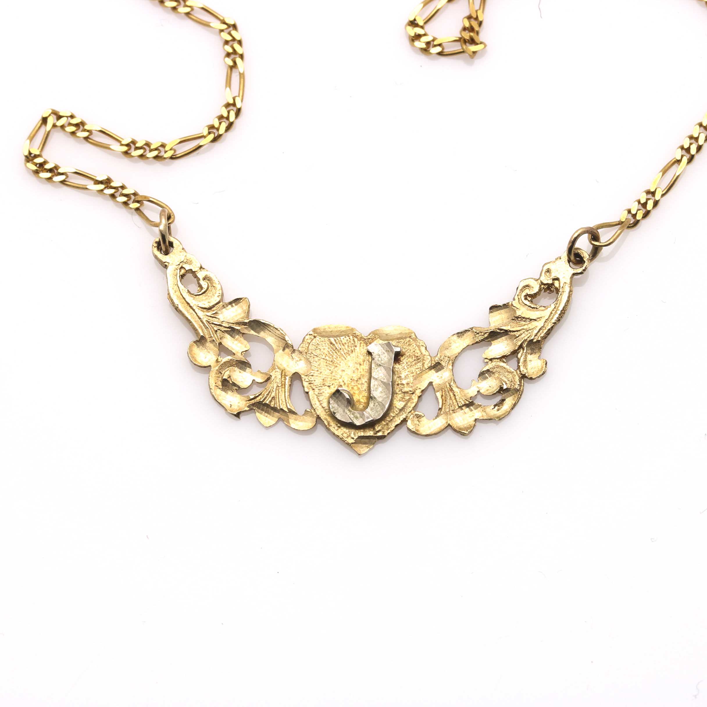 14K Yellow Gold "J" Necklace EBTH