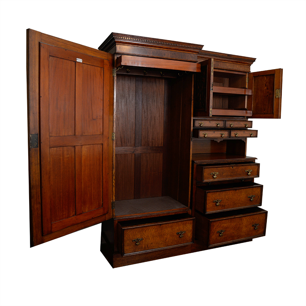 Maple & Co. JacobeanStyle Armoire & Dresser Combination EBTH