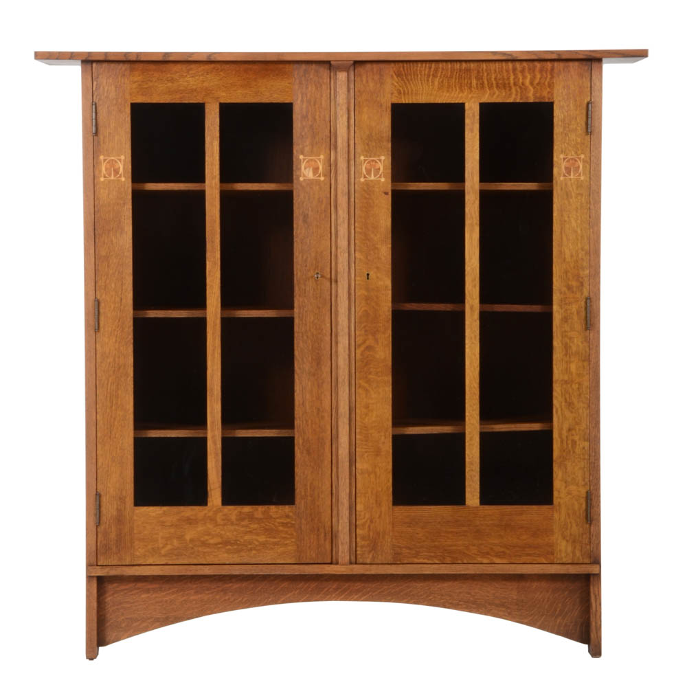 Stickley Harvey Ellis Inlaid Oak Bookcase EBTH