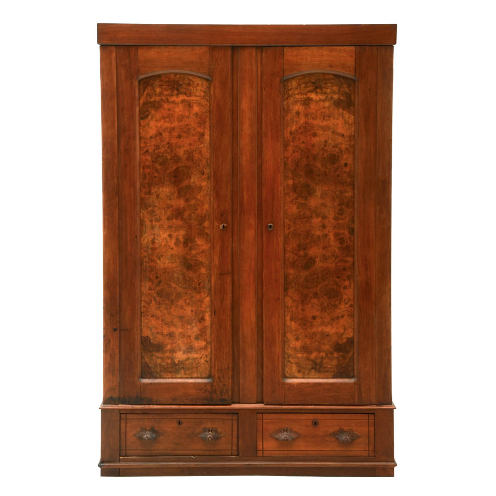 Antique Walnut Knock Down Wardrobe EBTH