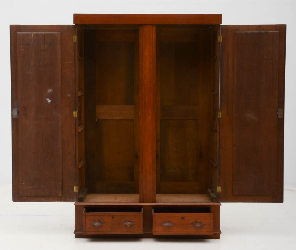 Antique Walnut Knock Down Wardrobe EBTH