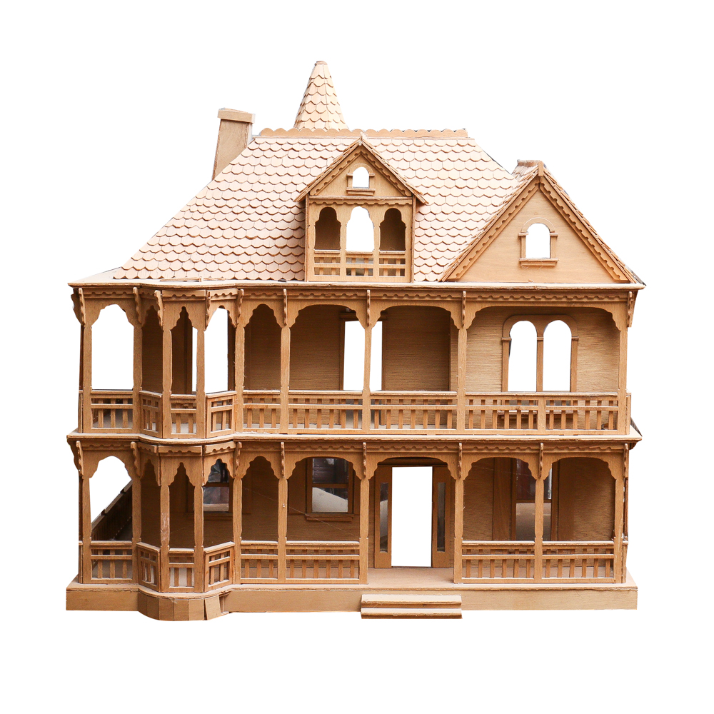 balsa wood dollhouse