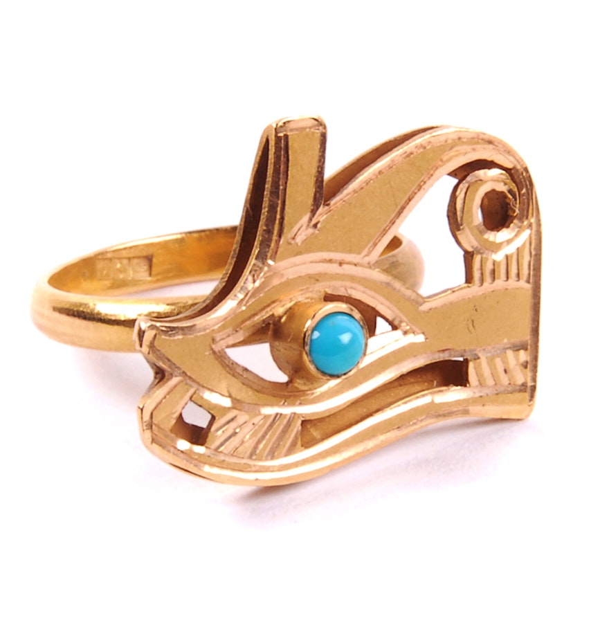 Gold Eye Of Horus Ring Gold Eye Of Horus Ring