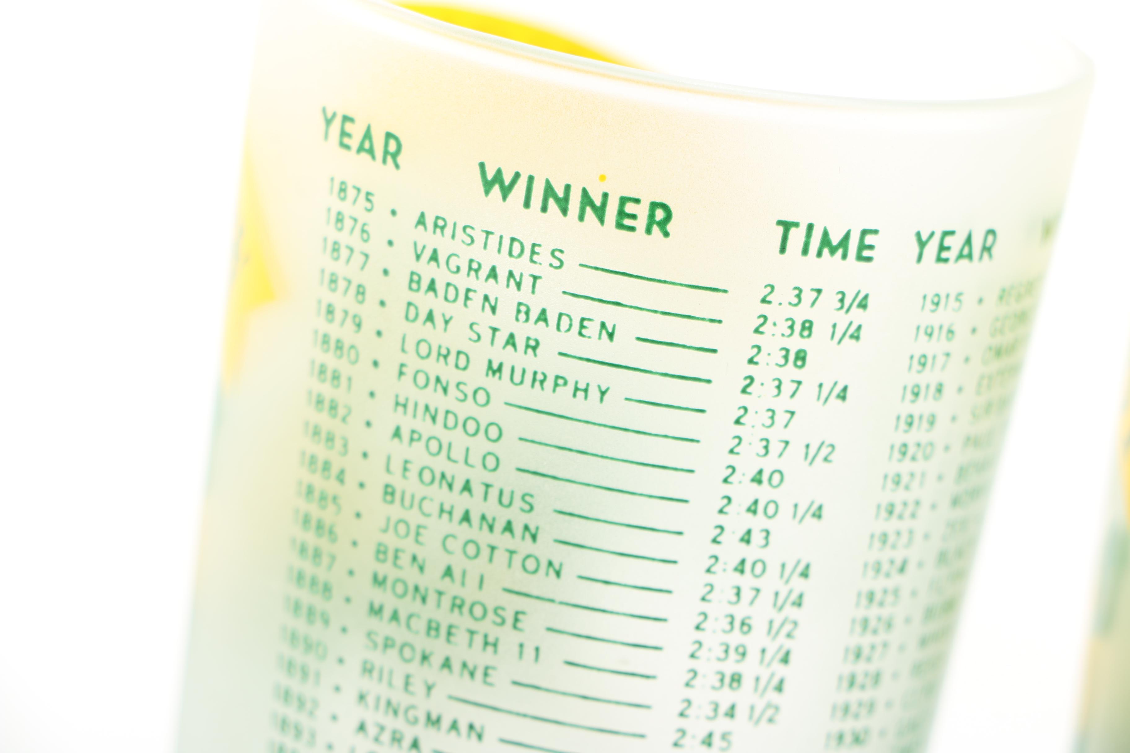 Circa 1955 Kentucky Derby Glass Collection EBTH