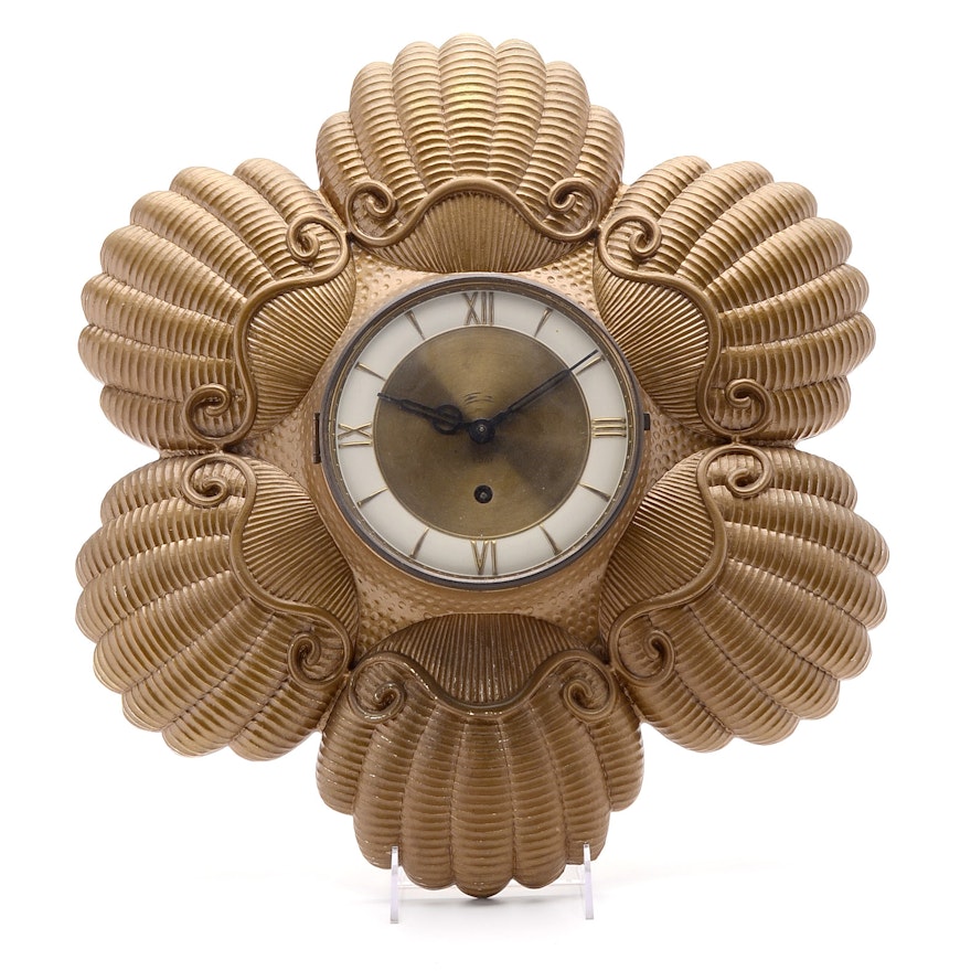 Vintage Shell Design Wall Clock | EBTH