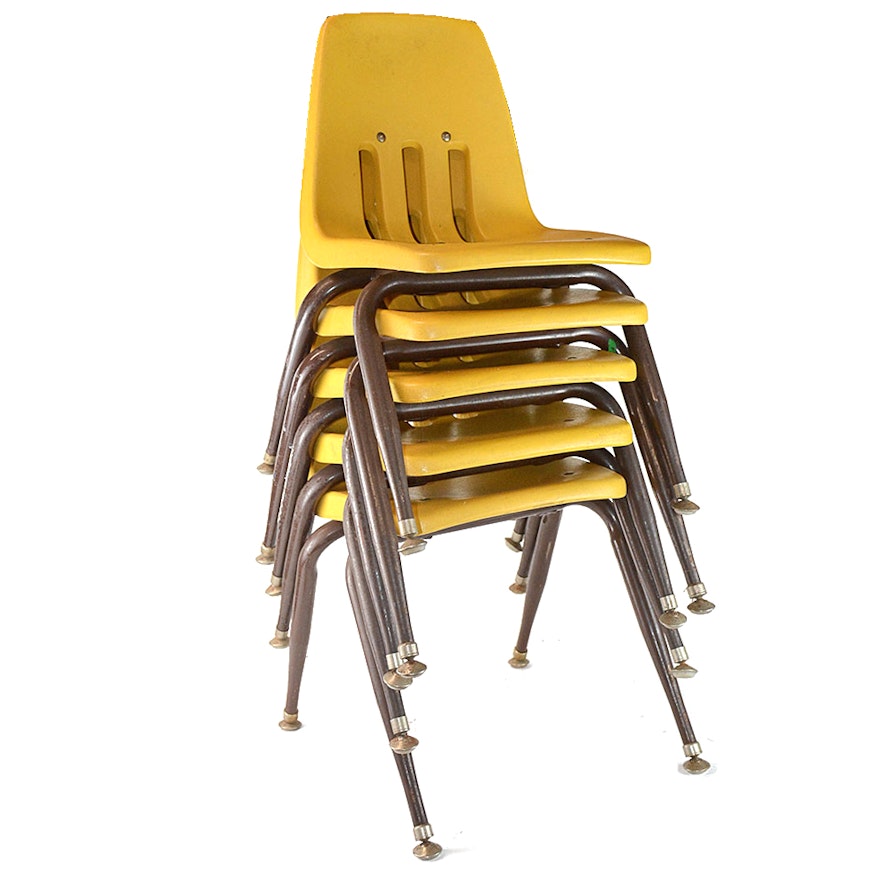 Vintage Children's Plastic Stacking Chairs