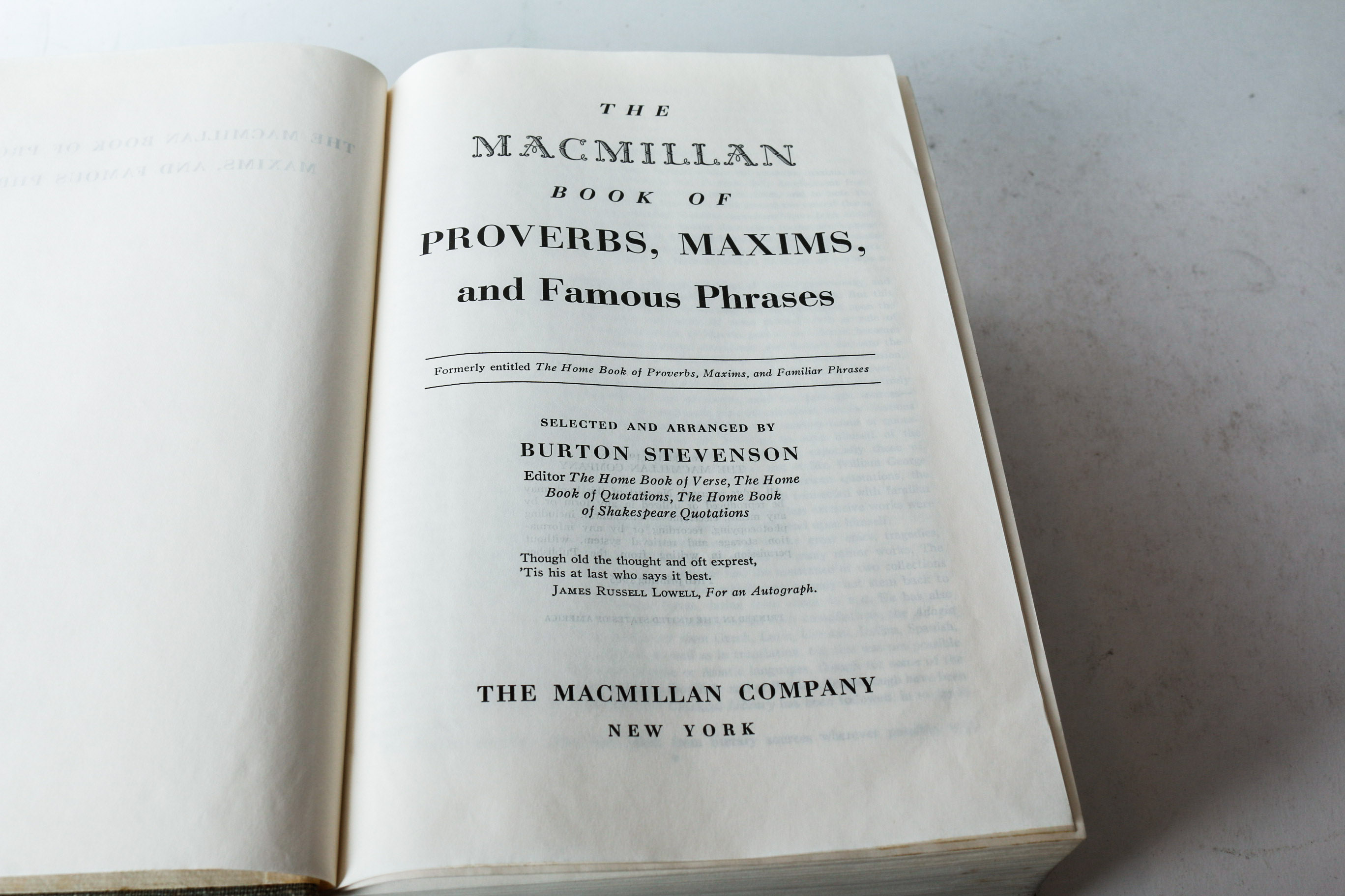 "Brewer's Dictionary of Phrase & Fable" and "The Macmillan Book of