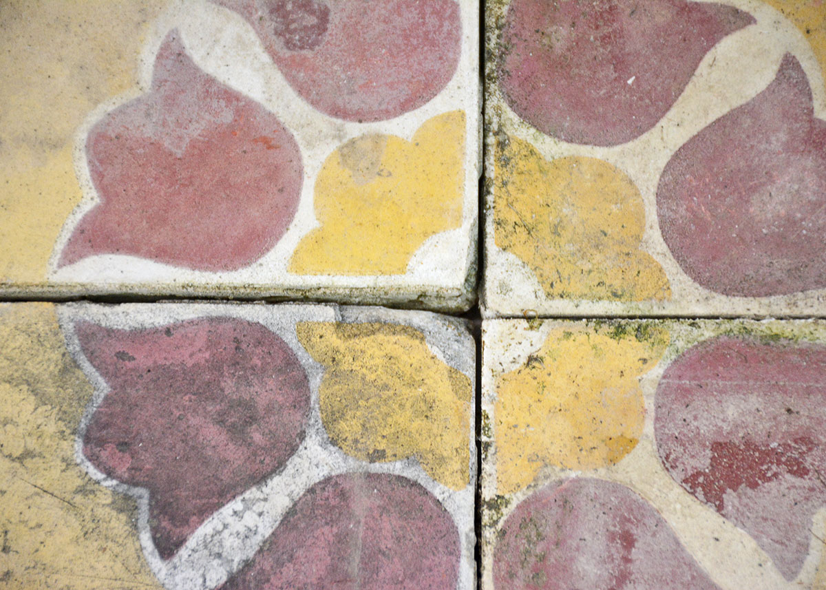 Four Antique French Floor Tiles EBTH