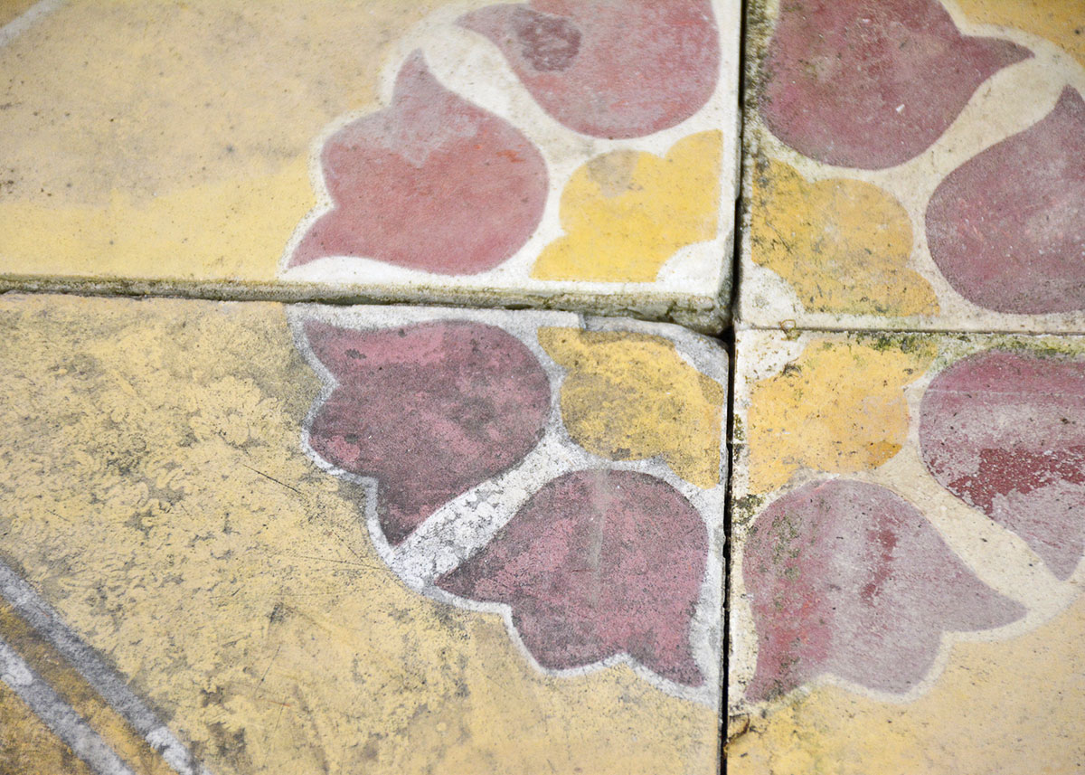 Four Antique French Floor Tiles EBTH