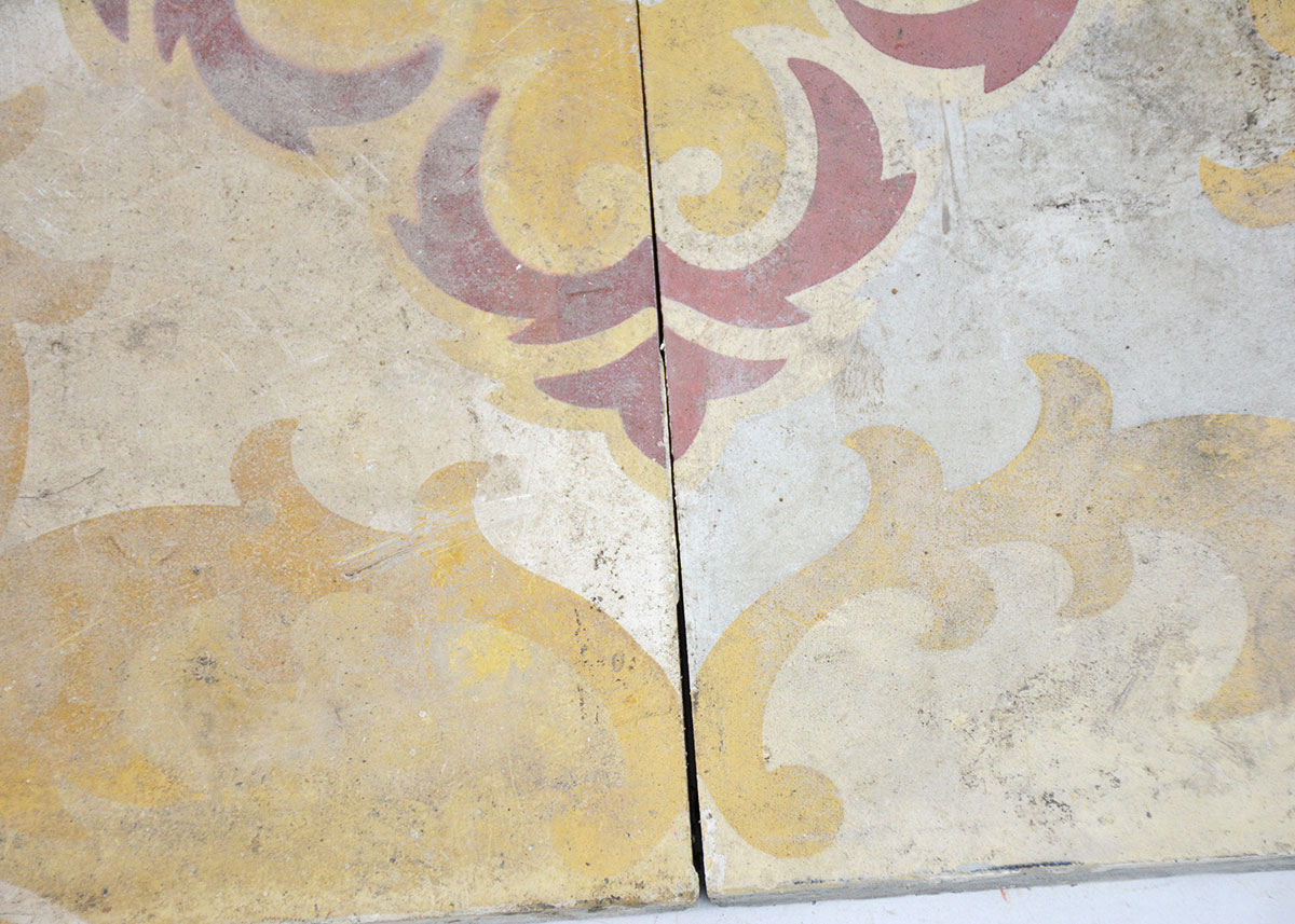 Four Antique French Floor Tiles EBTH