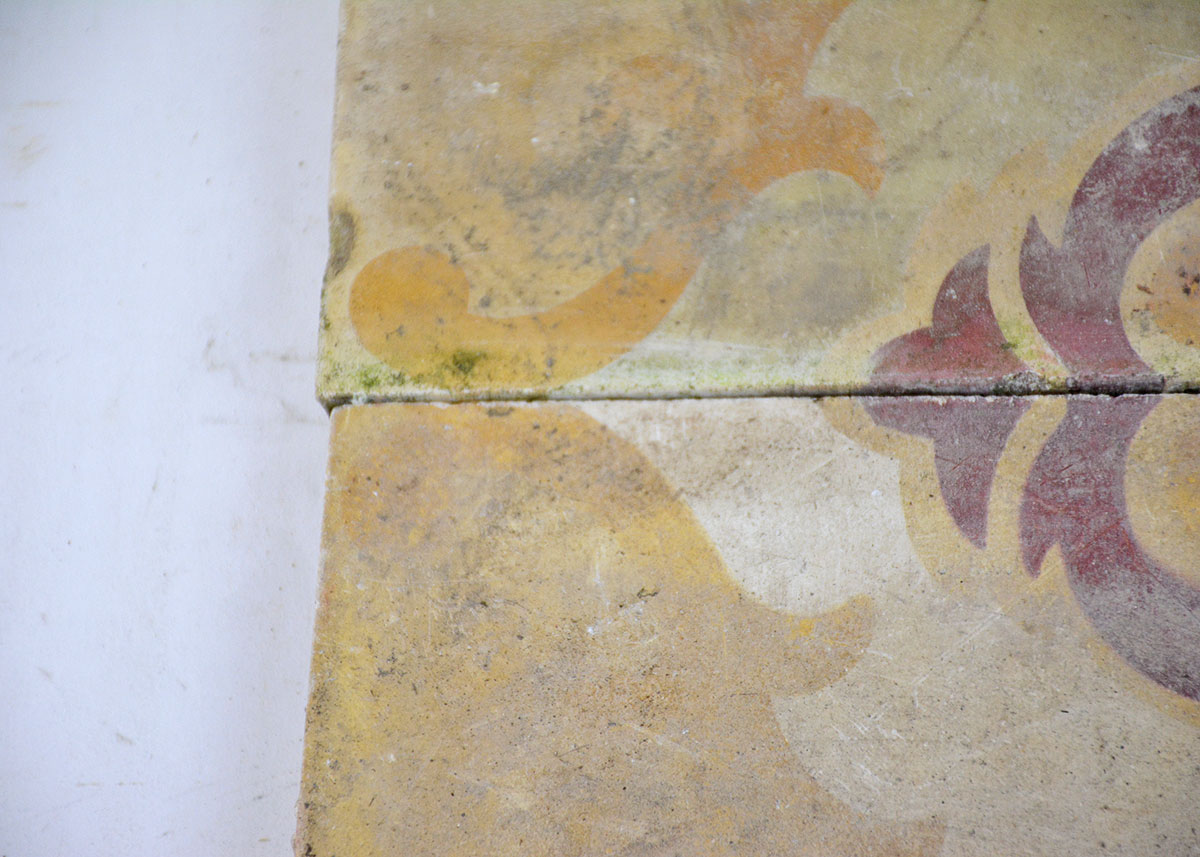 Four Antique French Floor Tiles EBTH