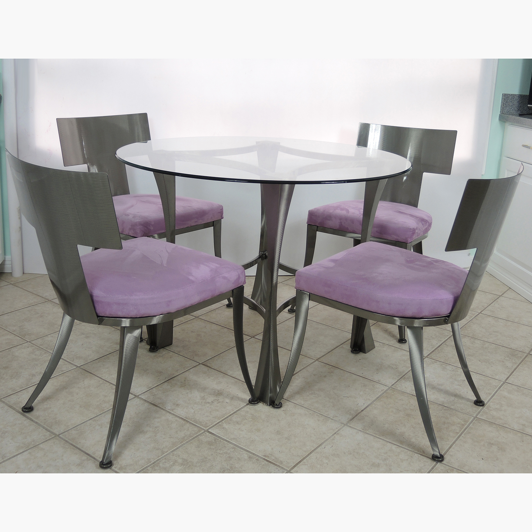 Contemporary Klismos Steel Dinette Set By Johnston Casuals Ebth