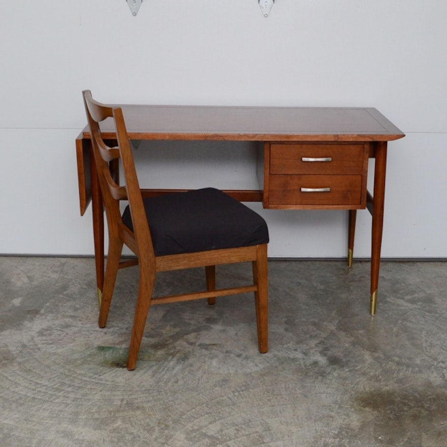 Mid Century Modern Lane Desk With Desk Chair Ebth