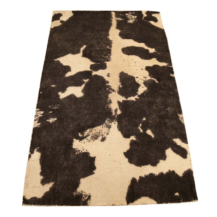 Pottery Barn Cow Print Wool Area Rug | EBTH