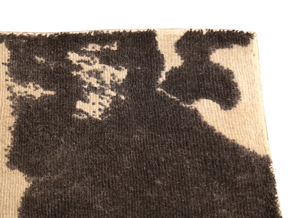 Pottery Barn Cow Print Wool Area Rug EBTH