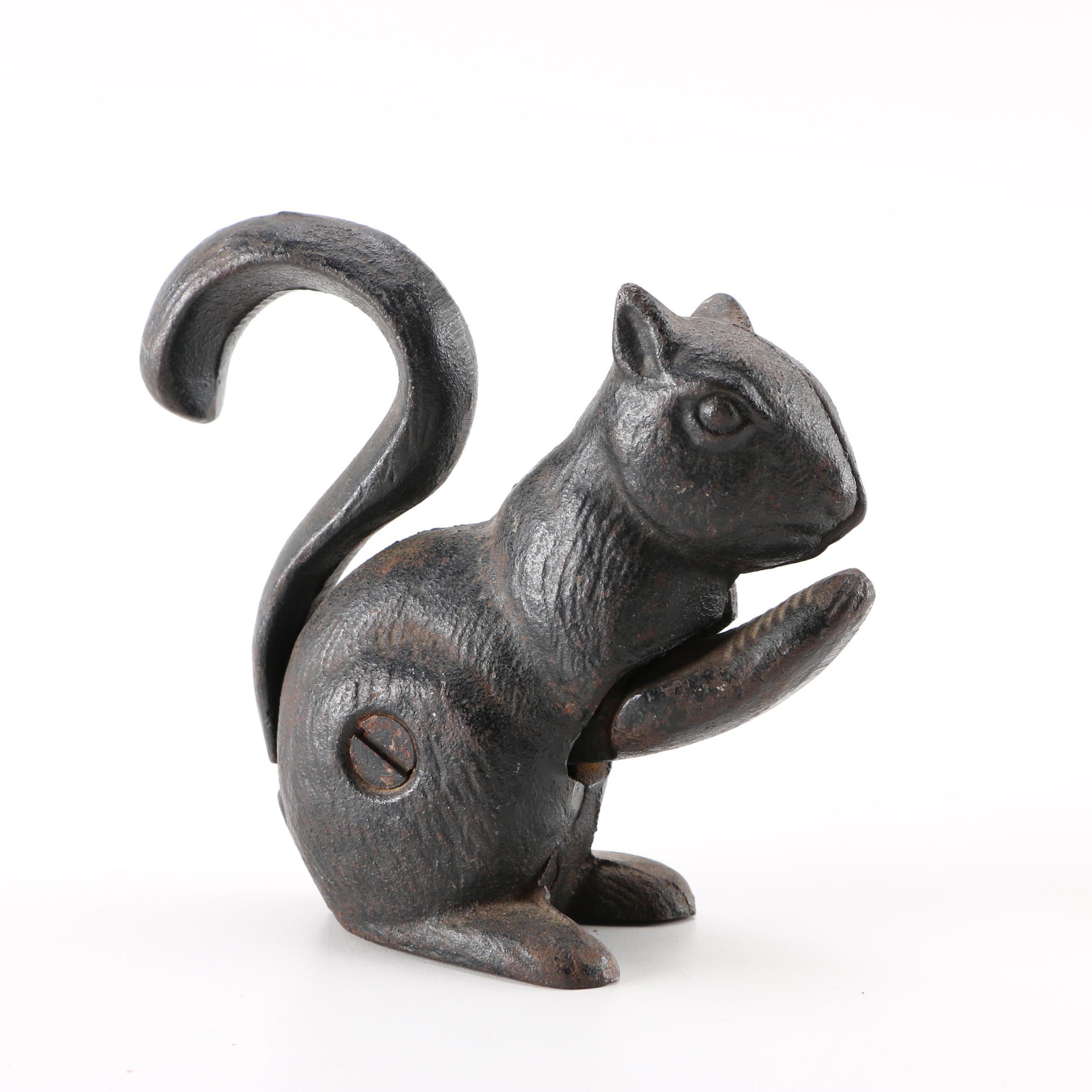 Vintage Cast Iron Squirrel Nutcracker EBTH