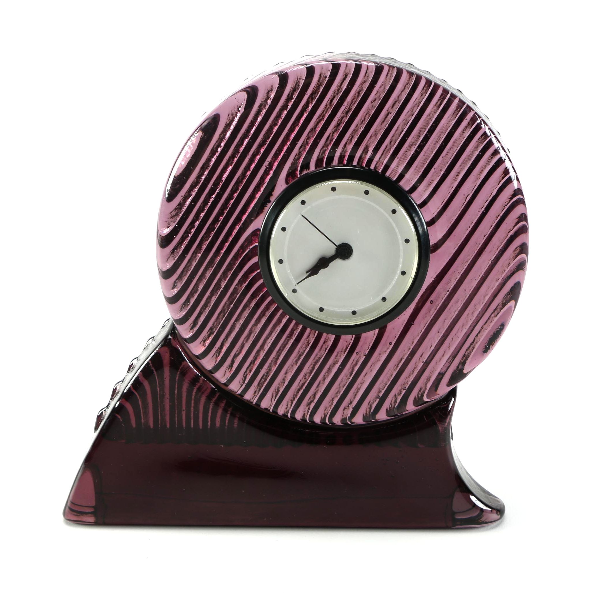 Hudson Beach Glass Analog Mantel Clock EBTH