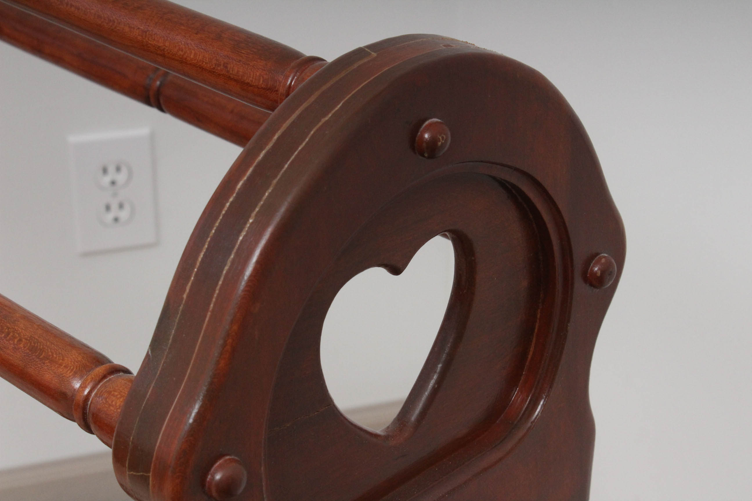 Vintage Handcrafted Wooden Quilt Rack EBTH