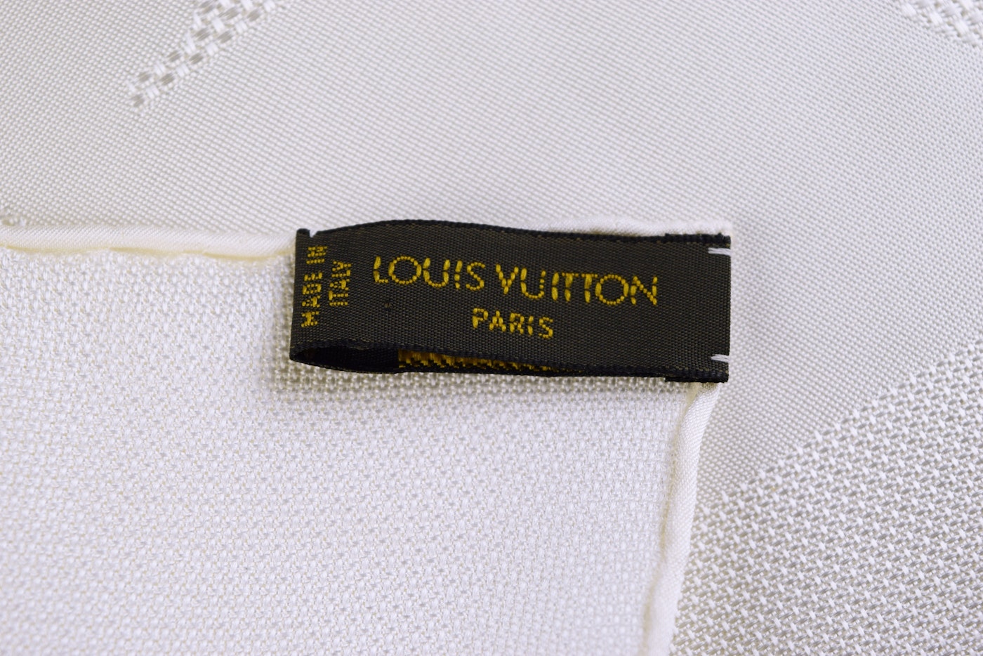 Louis Vuitton LV Logo Silk/Wool Blanket Scarf, Black/White, M71169, NEW