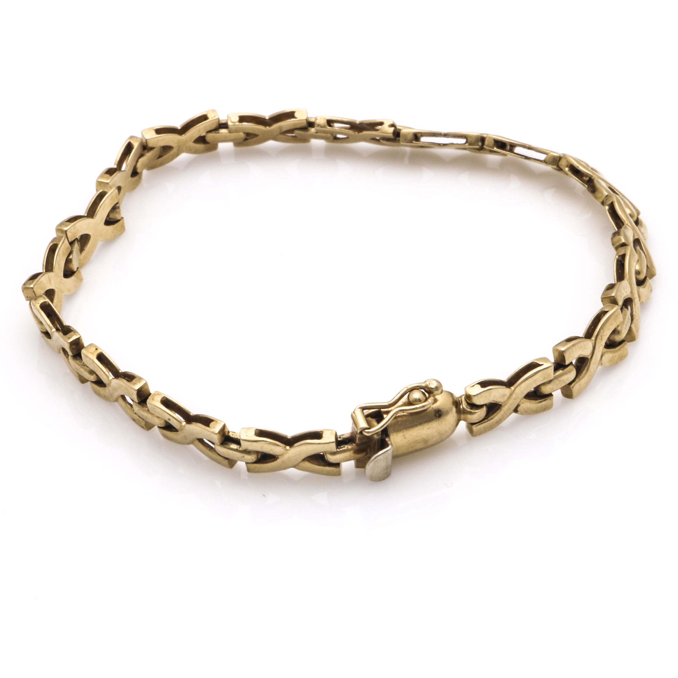 14K Yellow Gold Link Bracelet EBTH