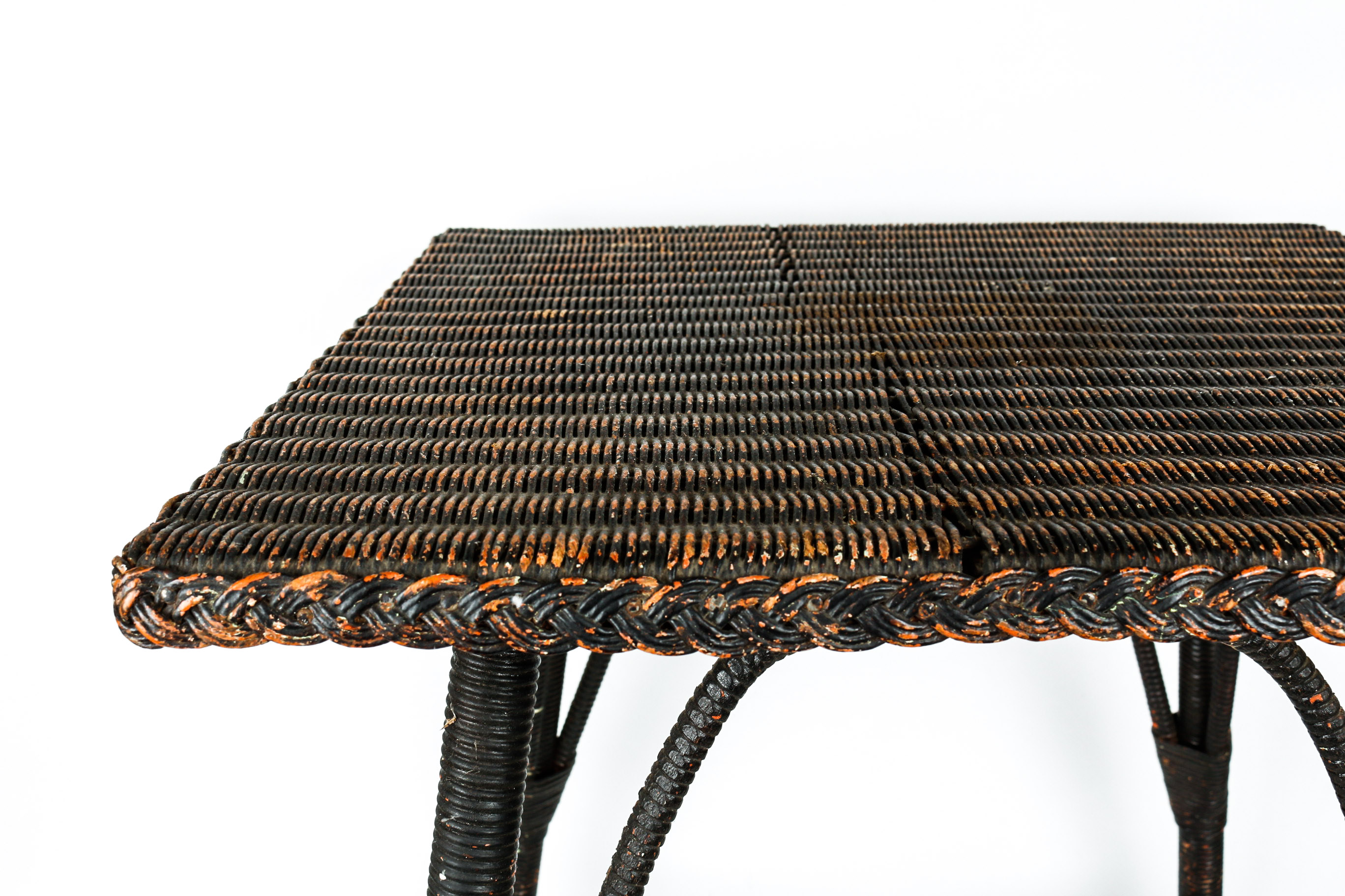 Old Lloyd Loom Wicker Table EBTH