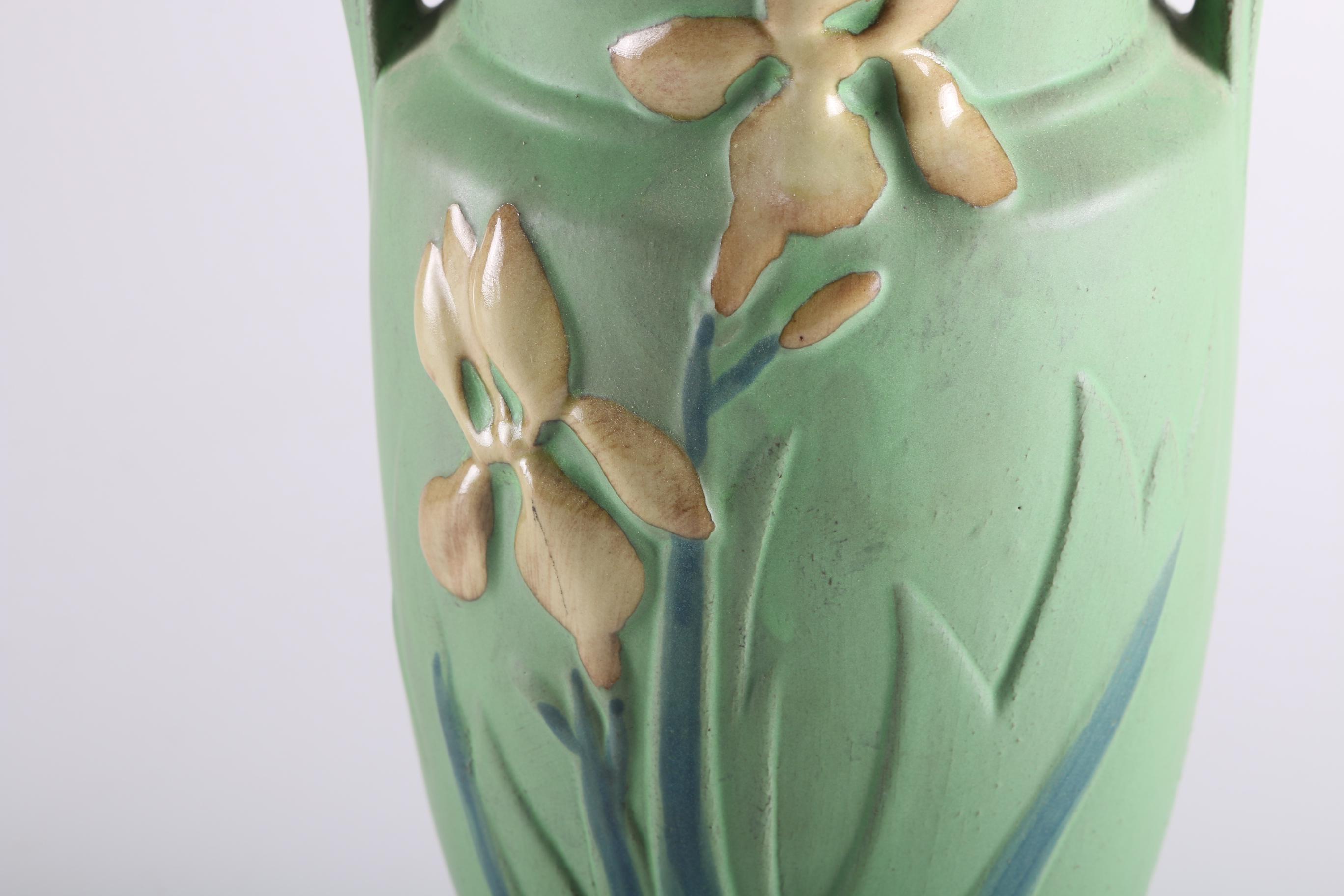 Roseville Iris Pattern Vase 928 EBTH