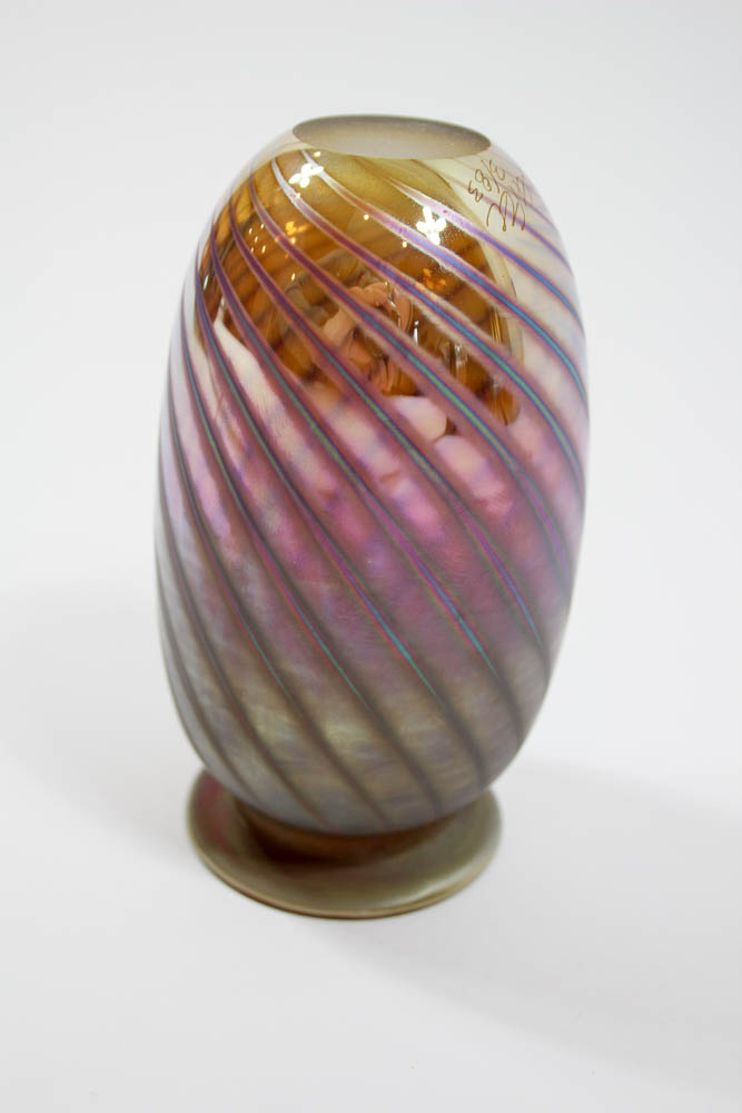 Craig Zweifel Art Glass Vase EBTH