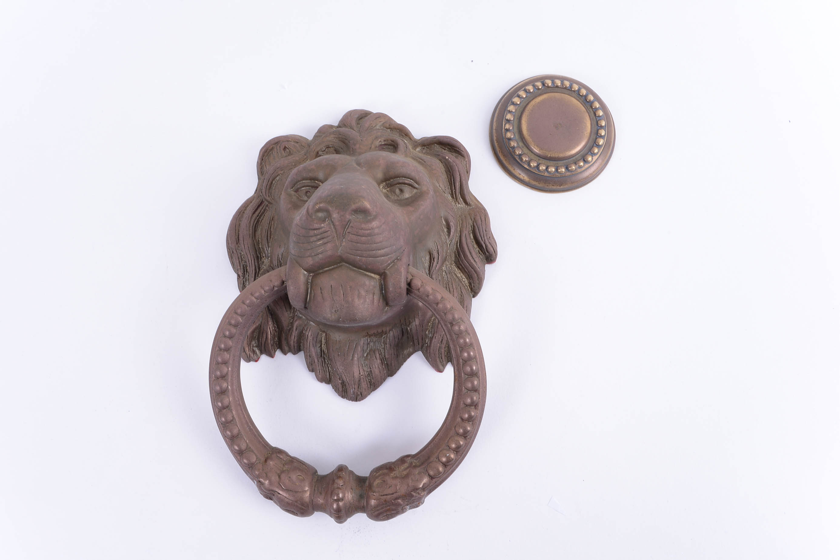 Solid Brass Door Knocker with Strike Plate EBTH