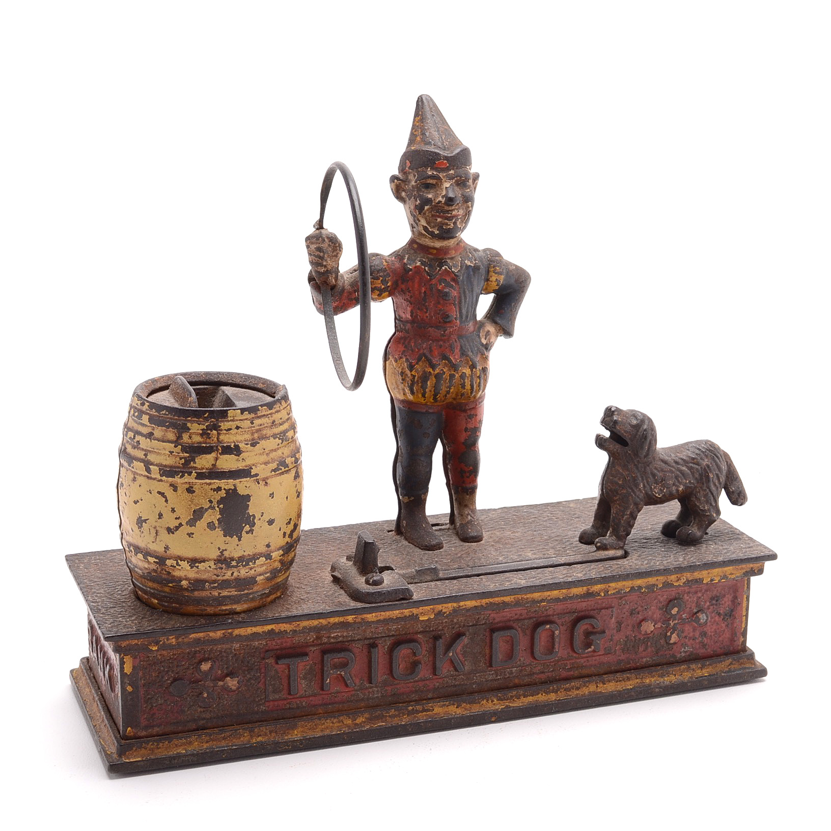 Antique Hubley "Trick Dog" Mechanical Cast Iron Bank, Circa 1888 EBTH