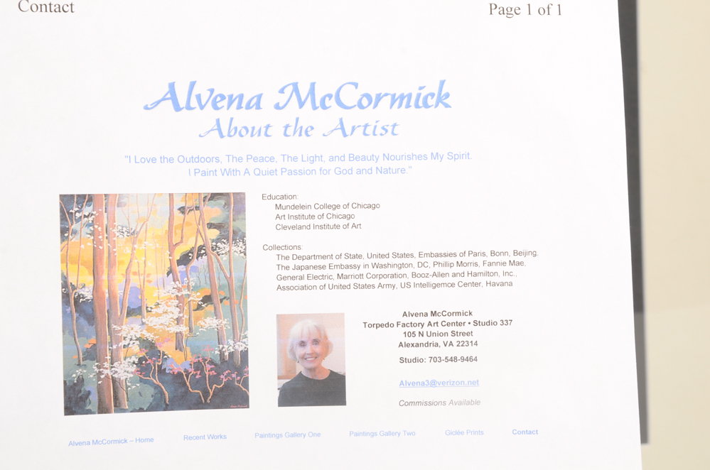 Alvena McCormick Offset Lithograph "Genesis II" EBTH