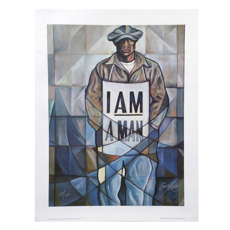 Anthony Armstrong Signed Limited Edition 04 I Am A Man Poster Ebth Anthony Armstrong Signed Limited Edition 04 I Am A Man Poster Ebth